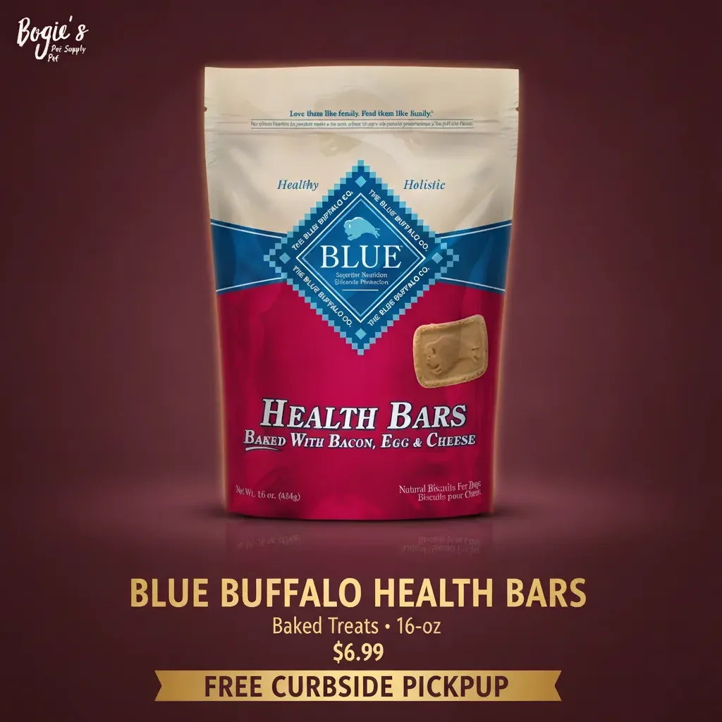Blue Buffalo Health Bars baked dog treats, 16-oz bag, $6.99