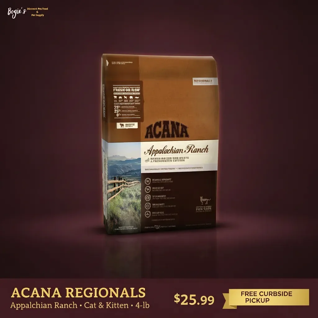 ACANA Regionals Appalachian Ranch dry cat food, 4-lb bag, $25.99