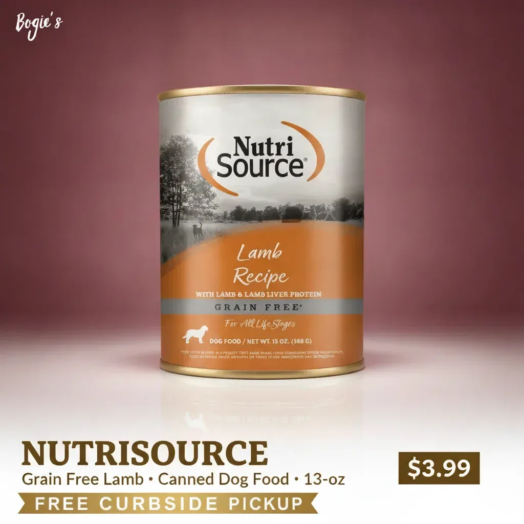 NutriSource Grain Free Lamb Formula canned dog food, 13-oz, $3.99