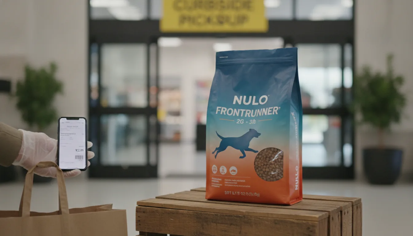Nulo Frontrunner 2G dog food, 3-lb bag, $12.99, available for free curbside pickup